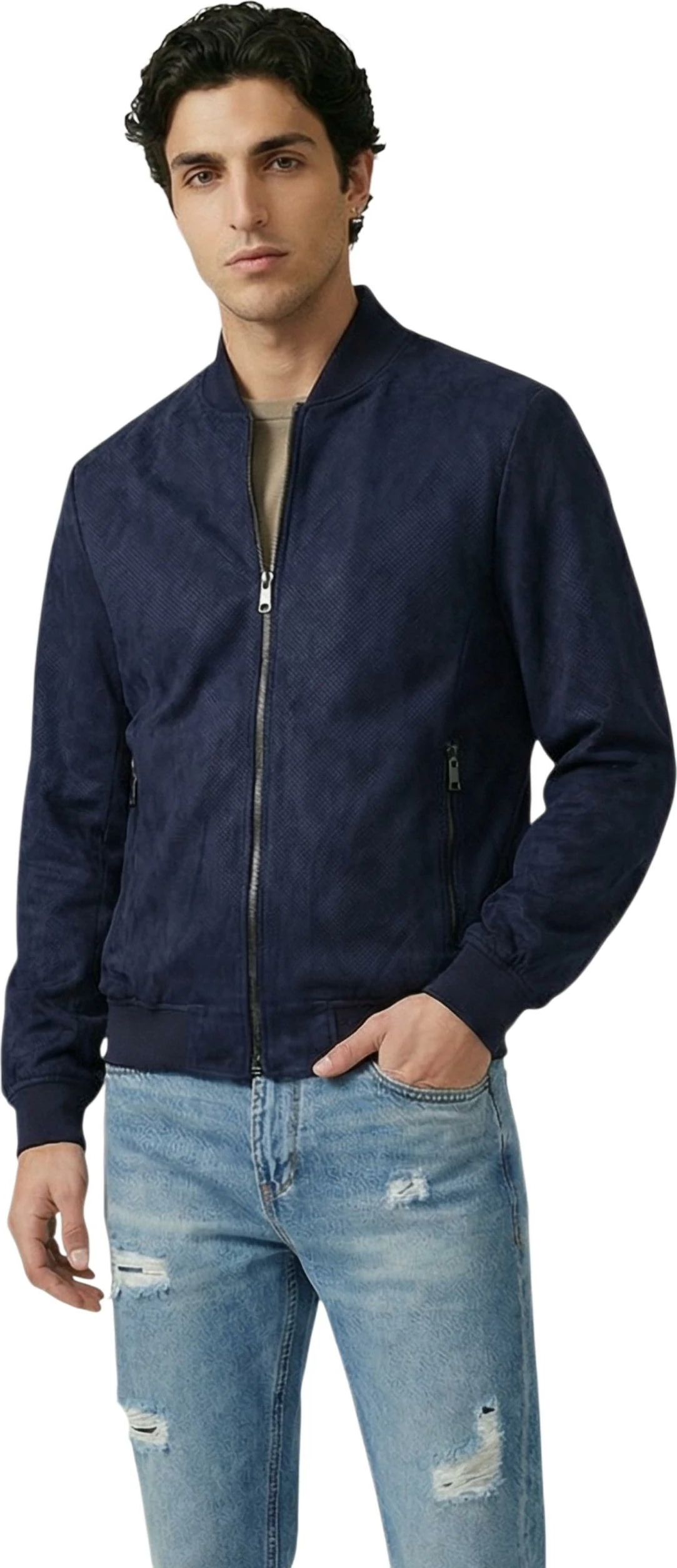Jakne bomber për meshkuj YOS P1340006, e kaltër