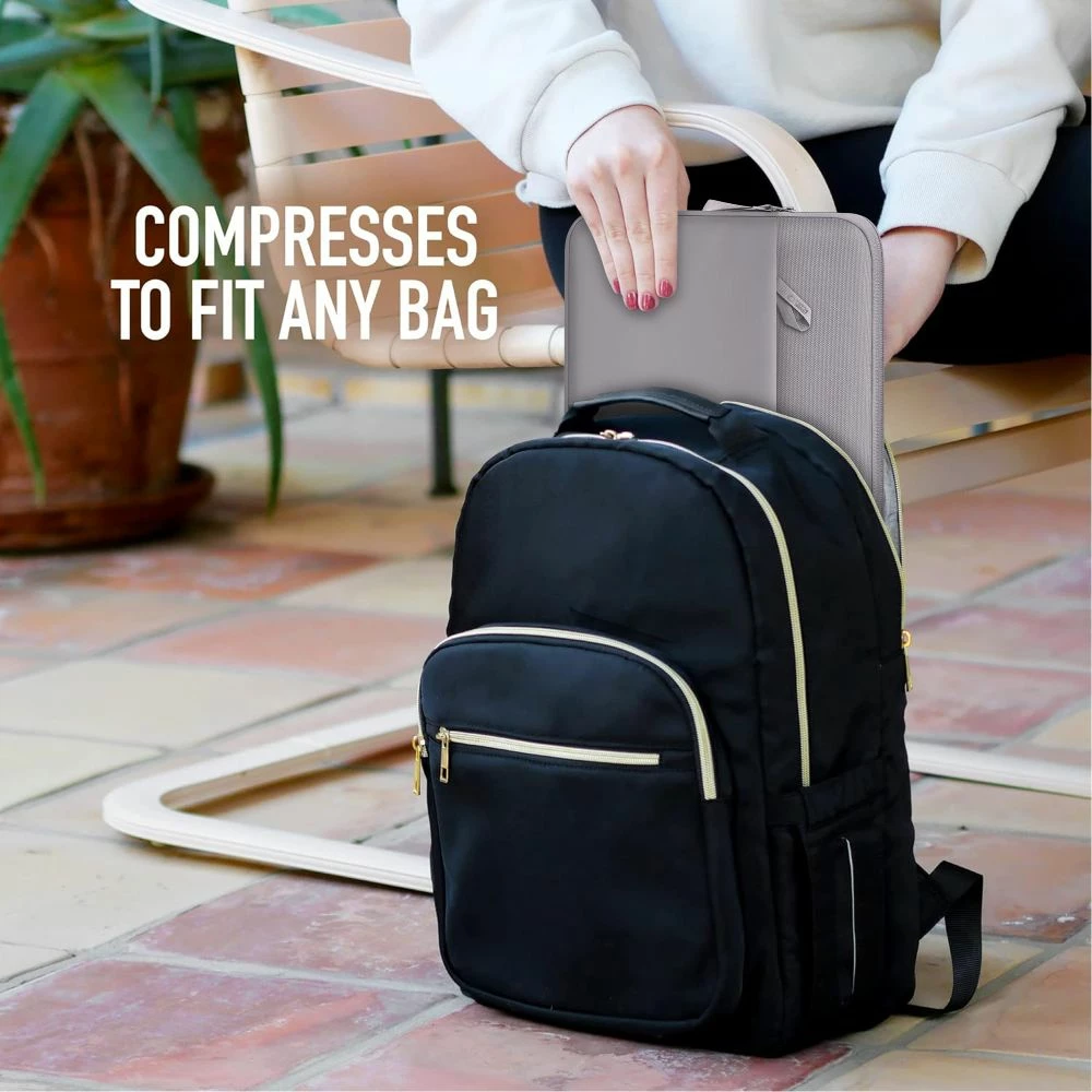 Mbështjellës laptopi Tech-Protect Sleeve 13-14", xhep përpara, zinxhir, gri, 1 copë