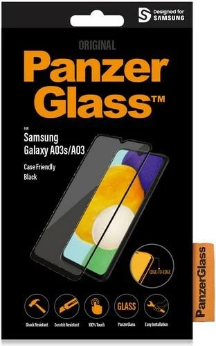 Xham i temperuar PanzerGlass për Samsung Galaxy A03, me kornizë të zezë