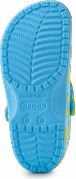Papuqe Crocs unisex, blu e verdhë