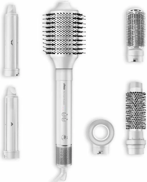 Stilues flokësh UFESA Pro Glam Essence 1500W Coanda, MPN 60506076, set 6 aksesorë, e bardhë