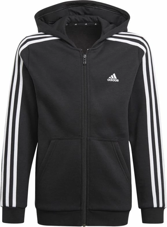 Duks me kapuç për djem adidas, i zi [Madhësia: 128 cm]