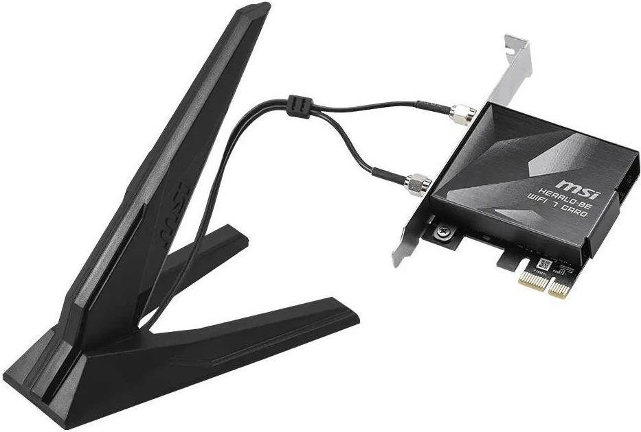 Kartelë rrjeti wireless MSI HERALD BE9400 WiFi 7 PCIe, Bluetooth 5.4