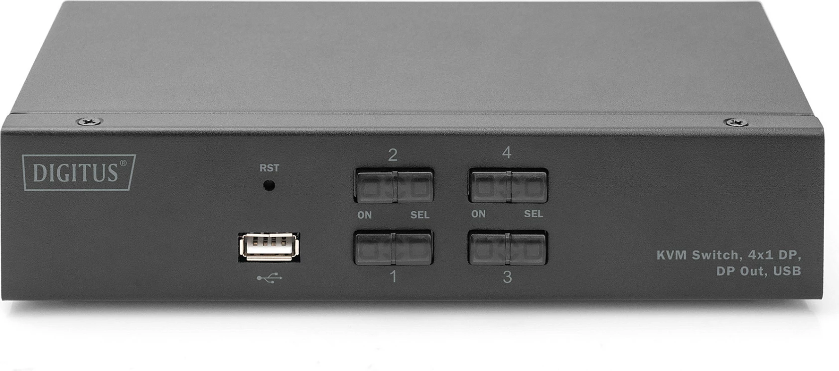 KVM switch Digitus DS-12891, 4x1 DisplayPort, 4K@60Hz, USB + Audio, zi