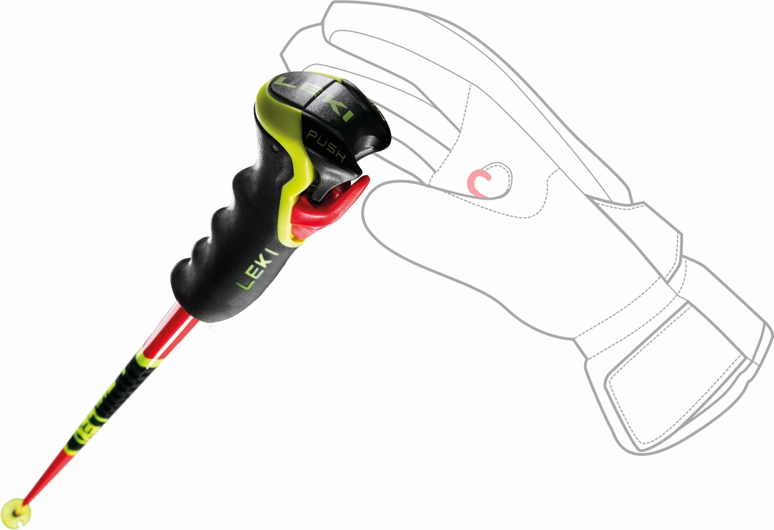 Doreza skijimi Leki Sparrow 3D Woman 6.5 Trigger 3D, jeshile/zezë