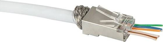 Konektor RJ45 LogiLink Cat6 STP pass-through, 50 copë
