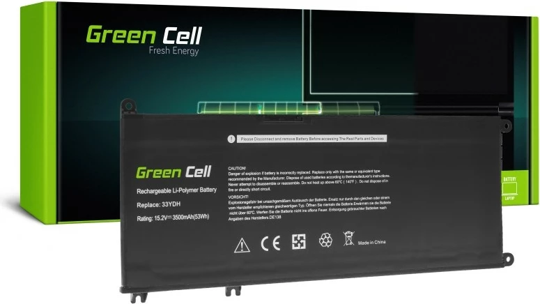 Bateri laptopi Green Cell DE138 për Dell G3 3579, 15.2V, 3500mAh, e zezë