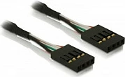 Kabllo DeLOCK USB pinheader F/F 0.40 m, e zezë