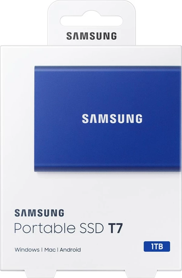 SSD i jashtëm Samsung T7, 1 TB, USB Type-C, Kaltër