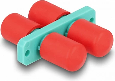 Kuplues fibër optike DeLOCK ST Duplex ST/ST, female-female, aqua