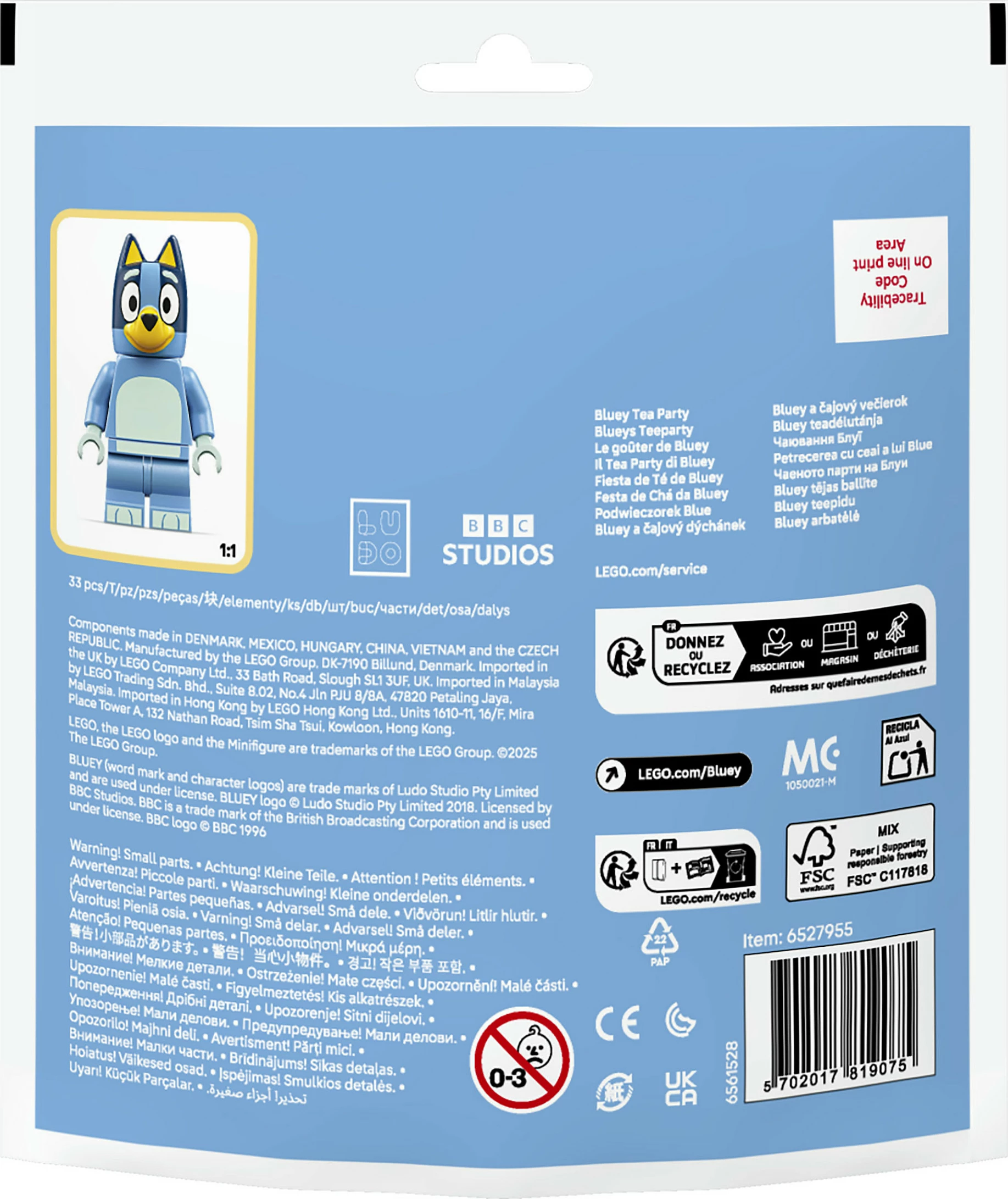 Set ndërtimi LEGO Bluey Tea Party 30687, 33 copë, 4+, multikolor