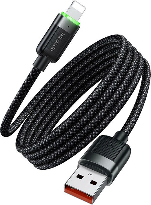 Kabllo Mcdodo CA-6000 USB-A në Lightning, 1.2m, 3A, vetëmbështjellëse, e zezë