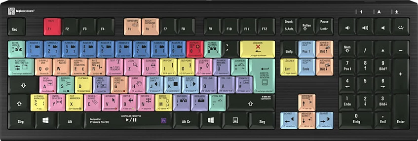 Tastierë LogicKeyboard Astra 2 Adobe Premiere Pro CC DE (PC)