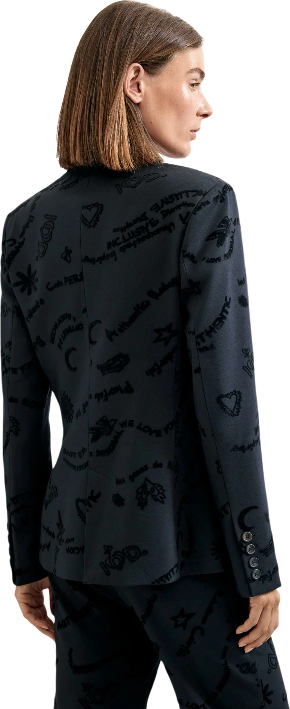 Blazer për femra Desigual AME_DORA 26WWEW44, i zi [Madhësia: L]