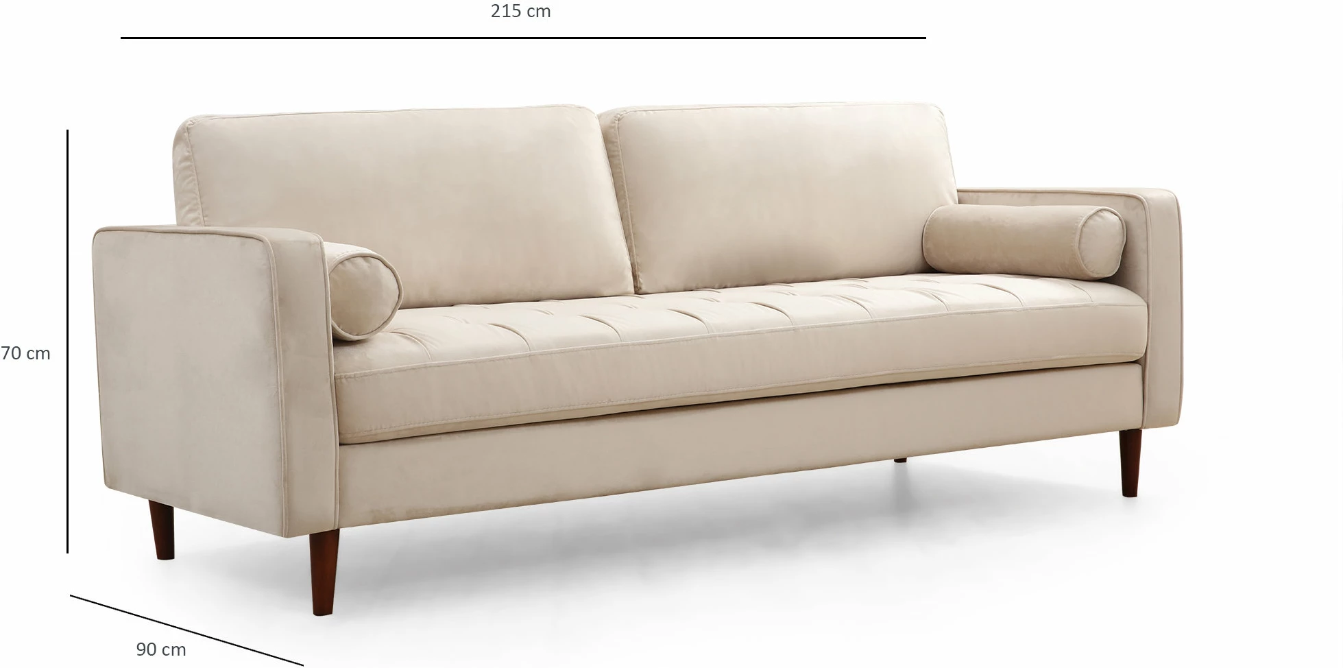 Divan treshe, ngjyrë bezhë, Atelier del Sofa, Rome