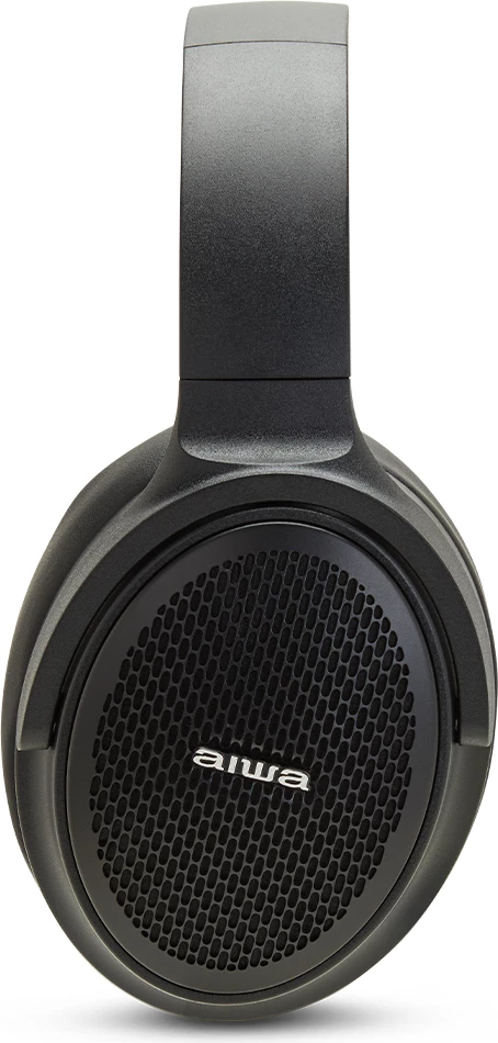 Kufje Bluetooth Aiwa HST-250BT, over-ear, HyperBass, microSD, AUX, 12h, të zeza, set me kuti & kabllo