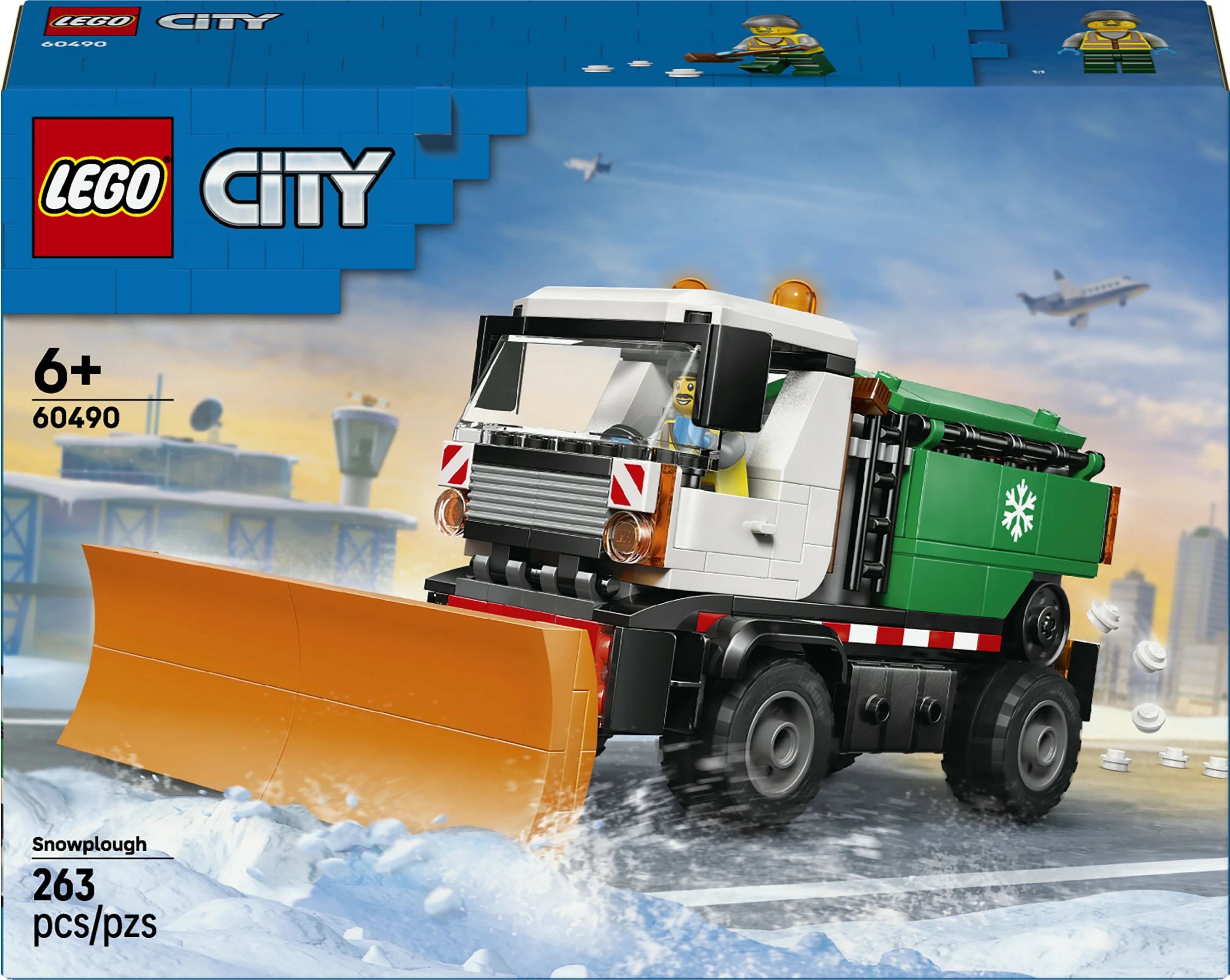 Set ndërtimi LEGO City Snowplough 60490, 263 copë, 6+, shumëngjyrësh