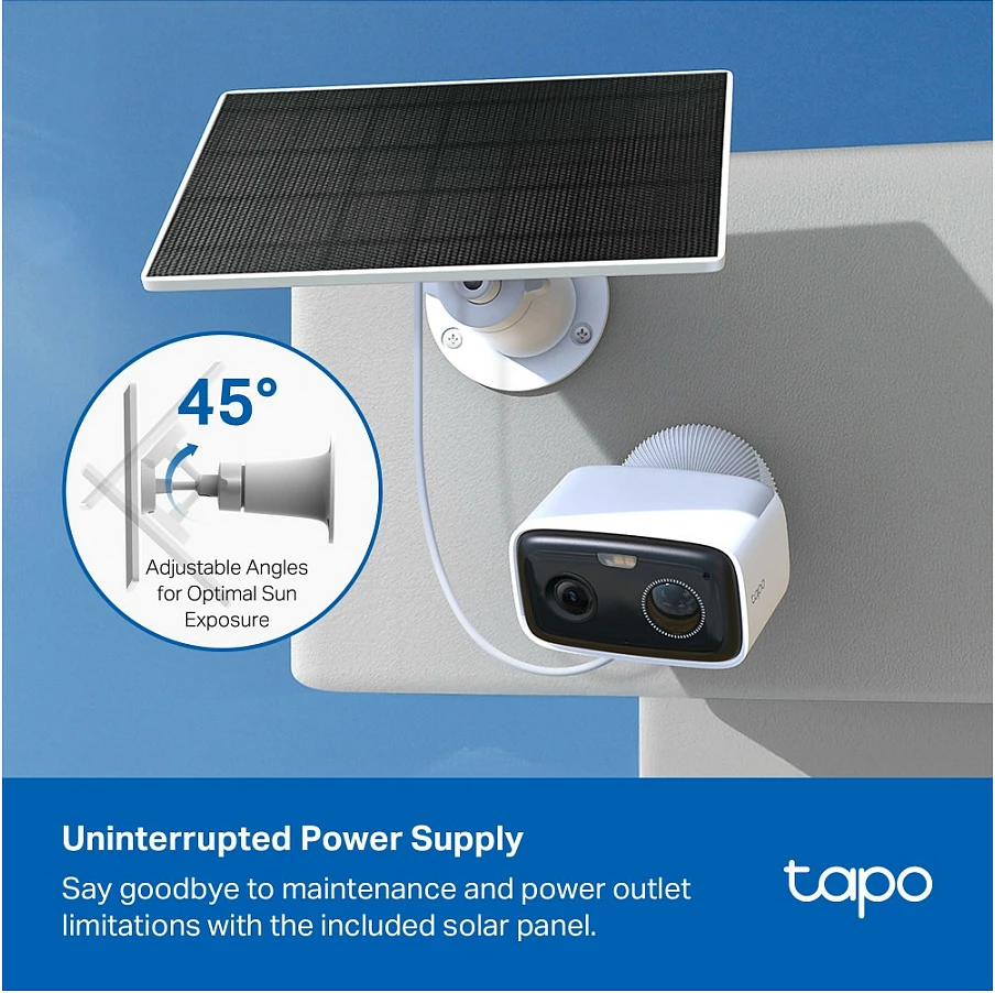 Kamerë sigurie IP TP-Link Tapo C400 KIT, 1080p, për jashtë, montim në mur, bardhë/zezë