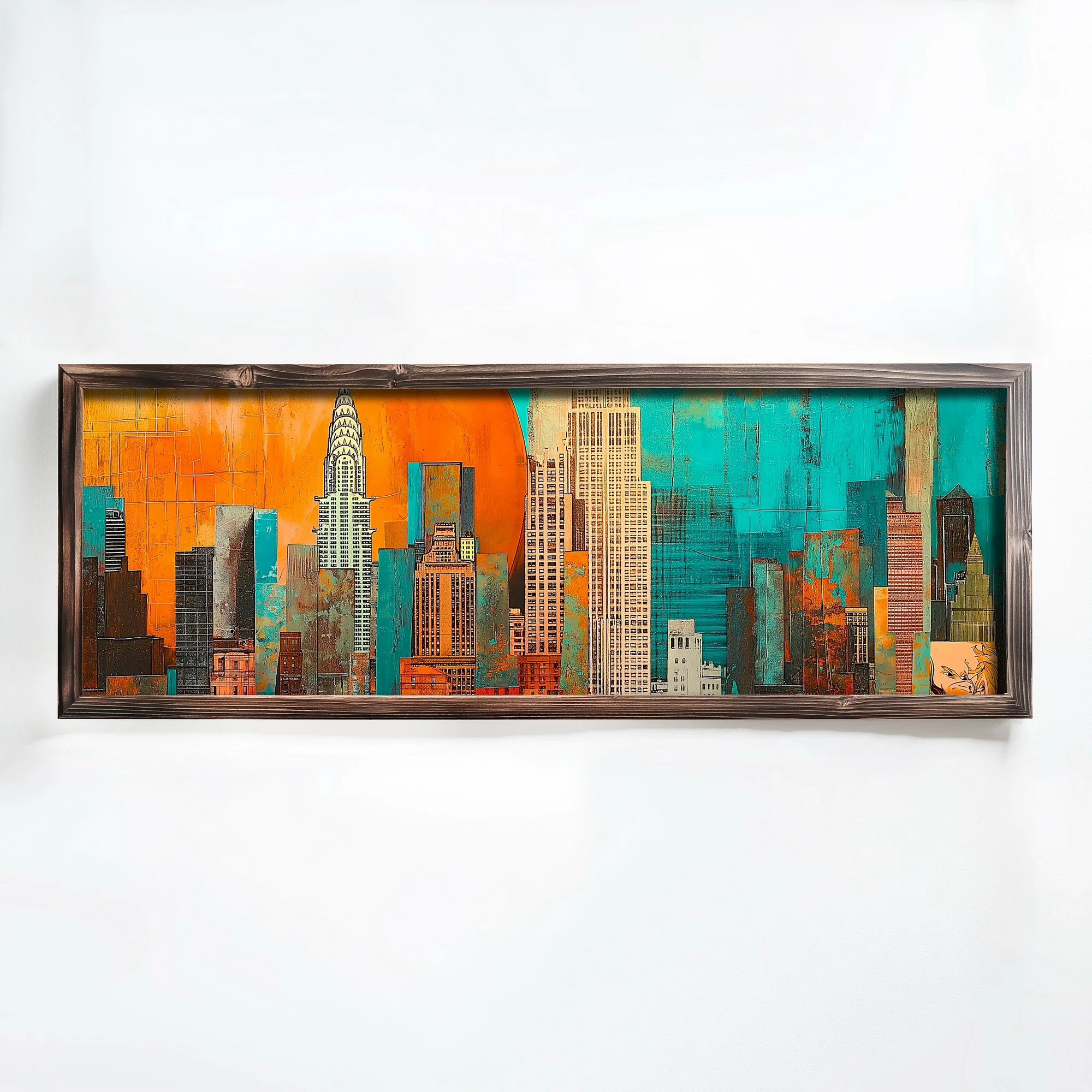 Pikturë dekorative me kornizë, MDF, Wallity, EMR038, shumëngjyrëshe, 40x120x3.5cm