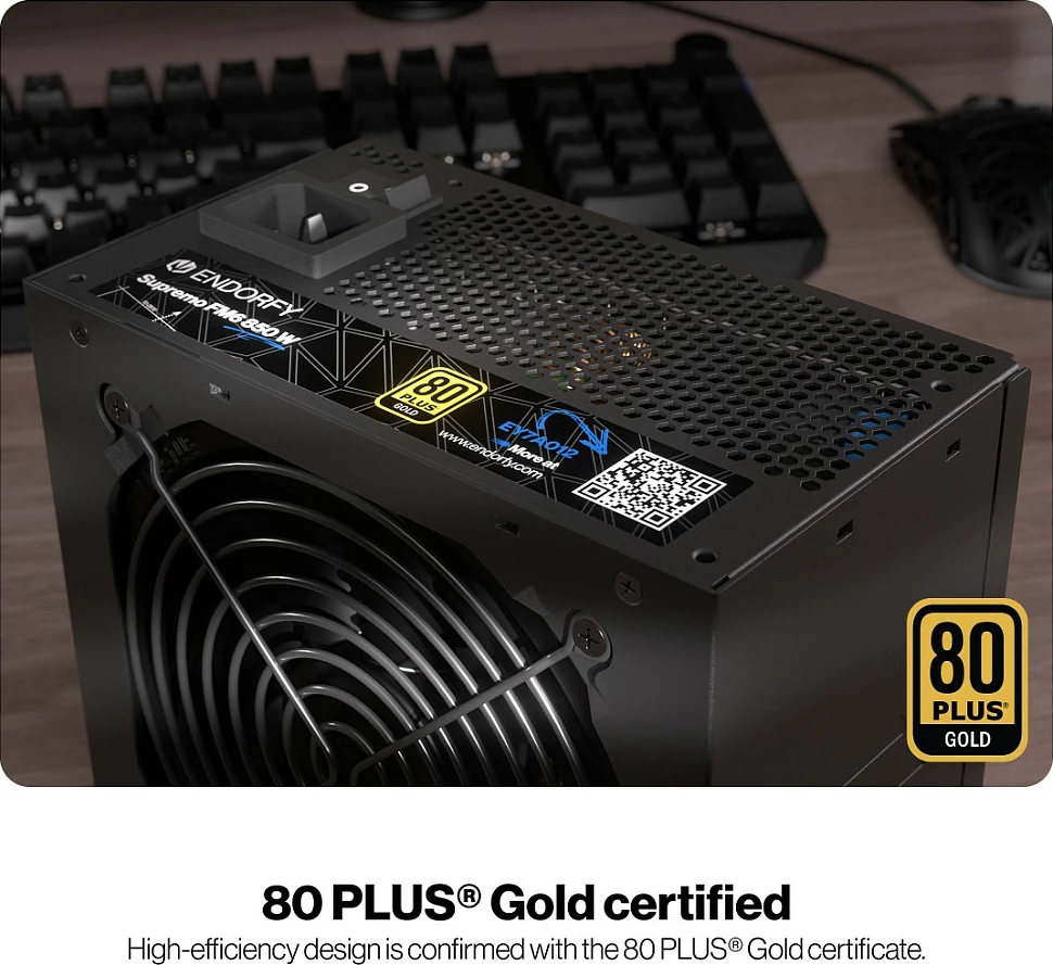 Furnizues rryme Endorfy Supremo FM6, 850W, 80 PLUS Gold, Fully Modular, ATX 3.1, i zi