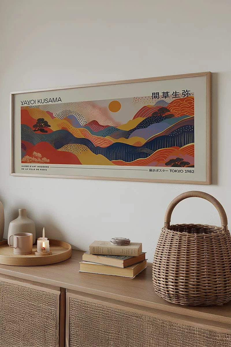 Pikturë dekorative me kornizë, Wallity, Artsmdfyty22-3370, shumëngjyrëshe, 33x70cm