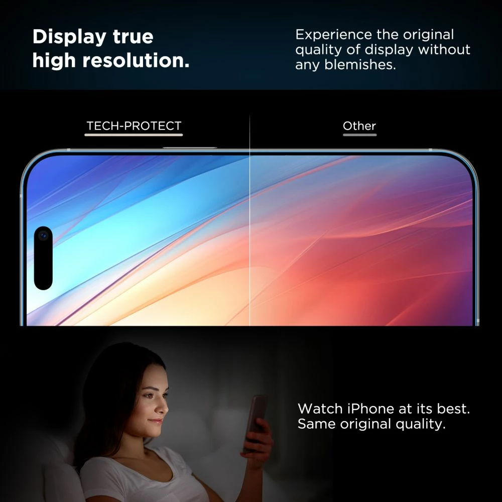 Mbrojtës ekrani xham i temperuar Tech-Protect Quick Set+ për iPhone 16 Pro Max, 2 copë