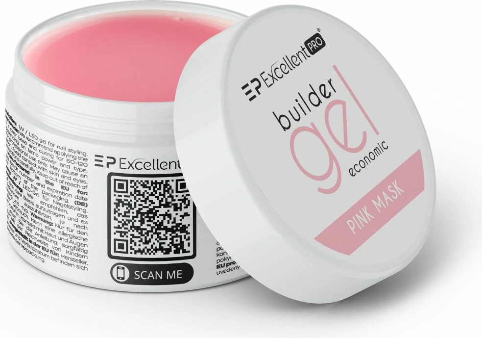 Xhel ndërtues për femra Excellent PRO Economic Pink Mask, 50g