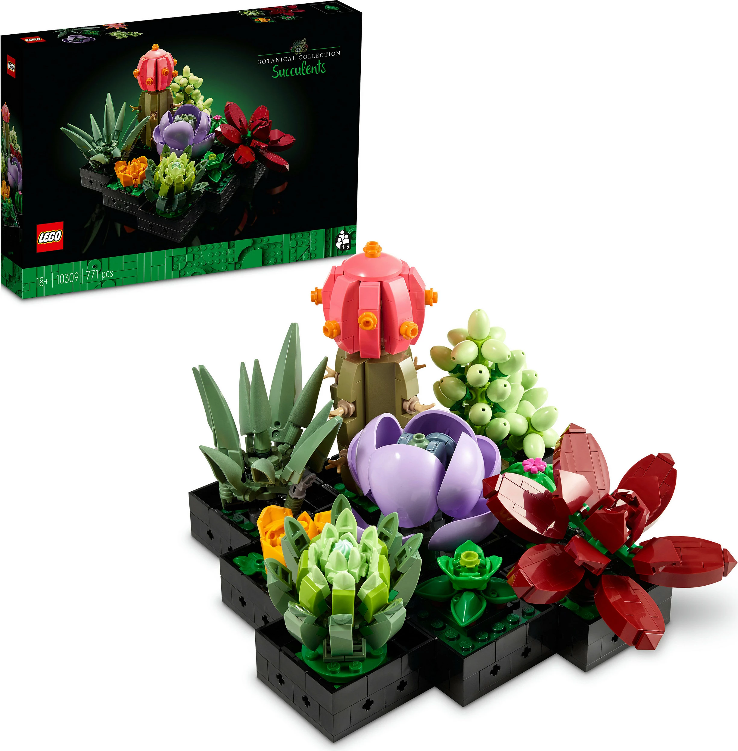 Set ndërtimi LEGO Botanicals Succulents 10309, 771 copë, 18+, multikolor