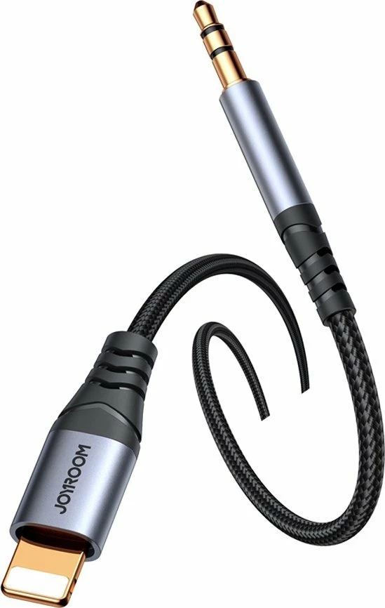 Kabllo audio Joyroom SY-A06 Lightning në AUX 3.5mm 1.2m, e zezë