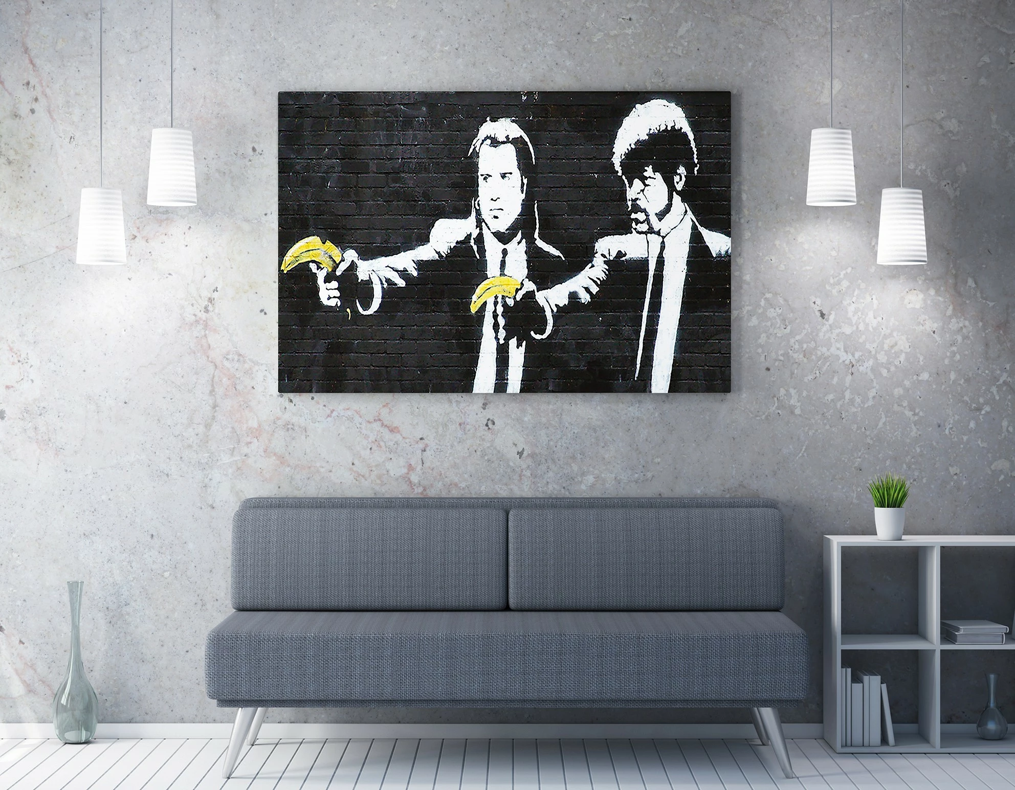Pikturë dekorative në kanavacë, Banksy, shumëngjyrëshe, WY65, 50x70cm