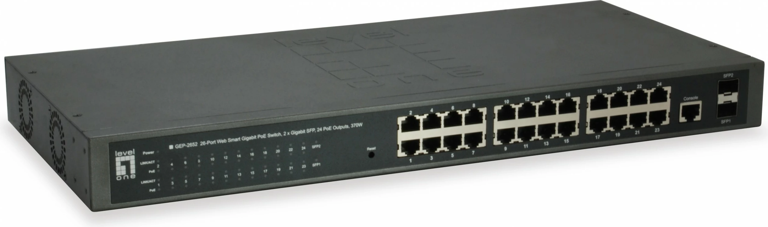 Switch LevelOne GEP-2652, Managed, L2, Gigabit Ethernet, PoE, Rack mounting