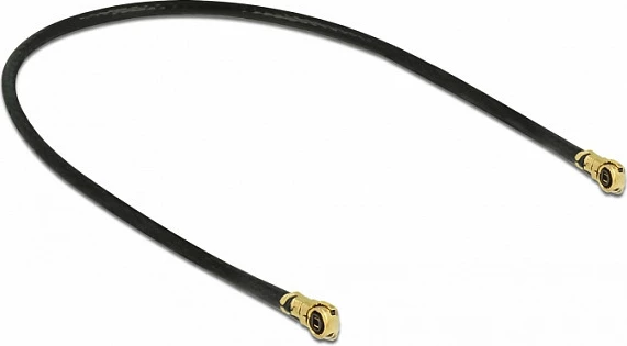 Kabllo antene DeLOCK mHF 4L (MHF IV/HSC MXHP32) në mHF 4L, 10 cm, 50Ω, 1.13 mm, e zezë