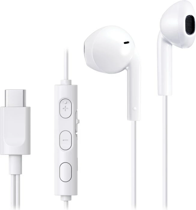 Kufje JVC HA-FR17UC, USB Type-C, me kabllo, Bardhë