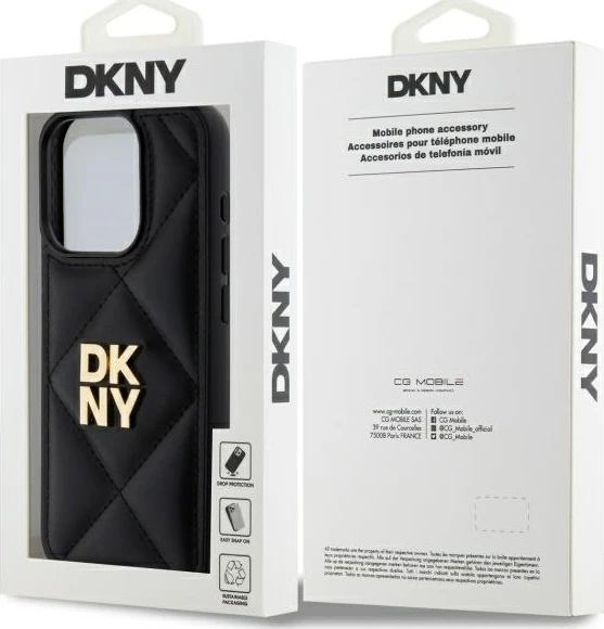 Mbështjellës DKNY për iPhone 15 Pro, i zi
