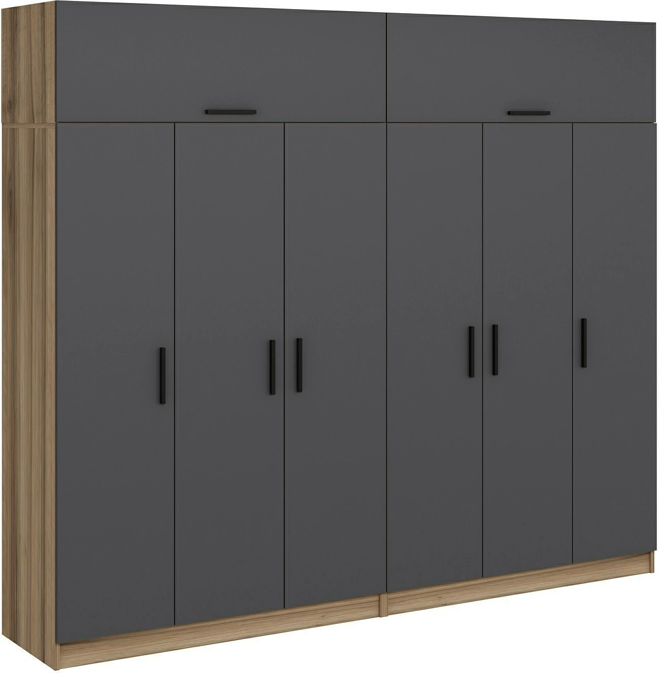 Dollap garderobe Skye Decor, ngjyrë antracit, Kale - 7721