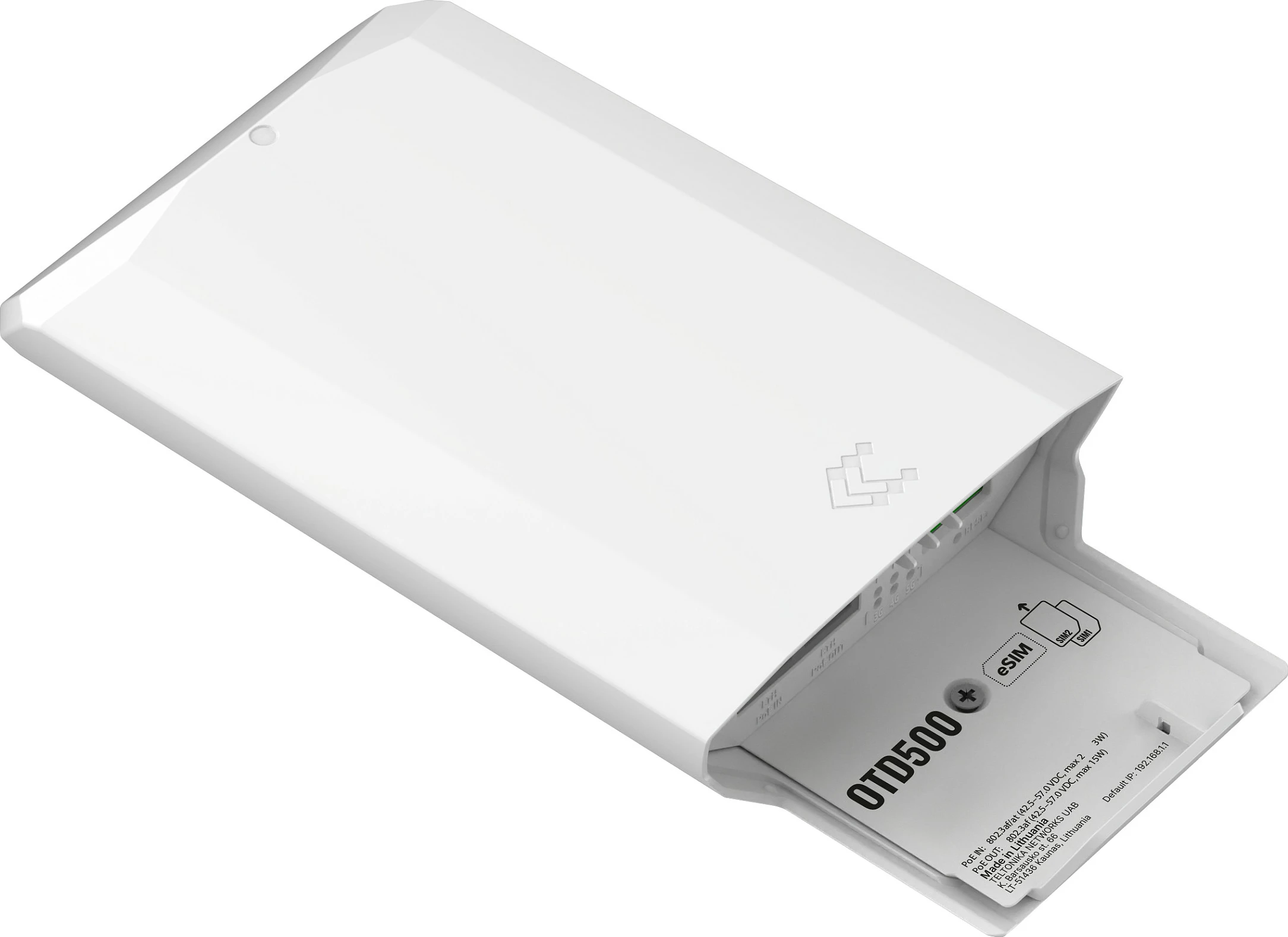 Router 5G Teltonika OTD500, 2x Gigabit LAN, SIM/eSIM, PoE, i bardhë