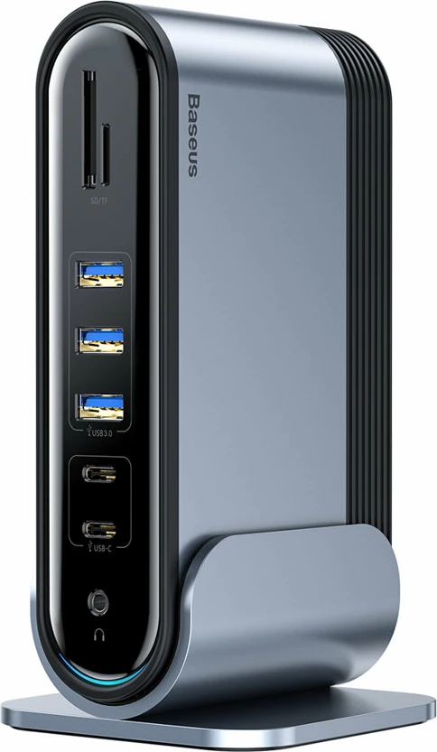 Kasë HUB multifunksional Baseus CAHUB-DG0G, 16 porta, 100W, Gri