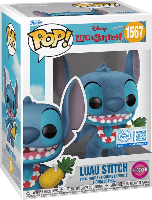 Figurinë koleksionuese Funko POP! Disney Lilo & Stitch Luau Stitch (Flocked)