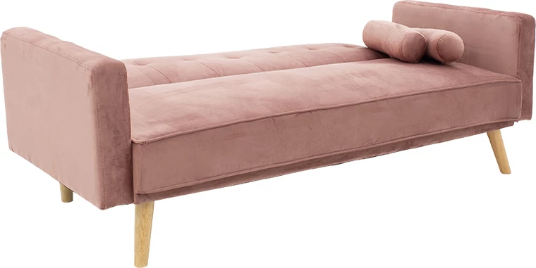 Divan 3-vendësh, shtrat, kadife, ngjyrë mollë e kalbur, 190x80x84cm