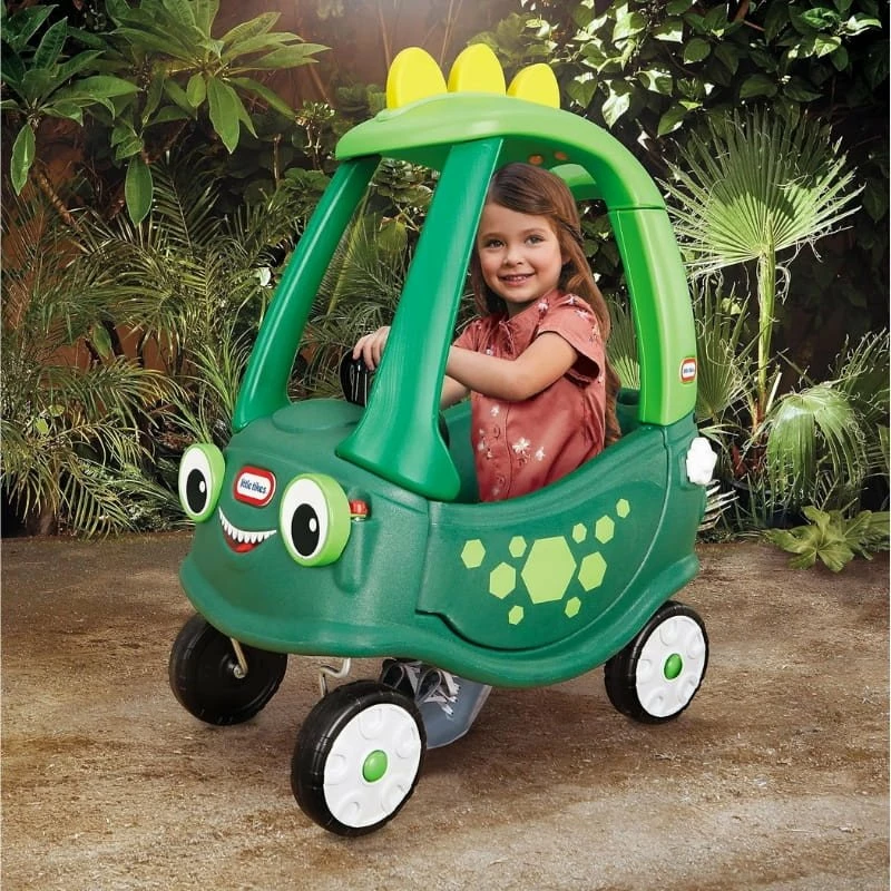 Veturë shtytëse Little Tikes Cozy Coupe Dino, pa bateri, 18+ muaj, jeshile
