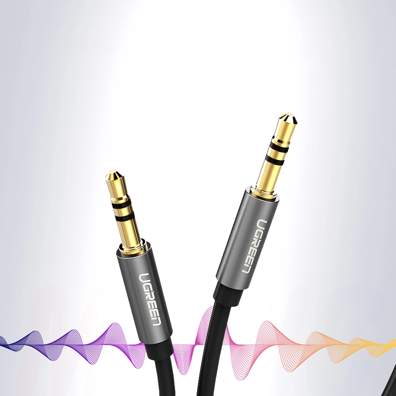 Kabllo audio AUX Ugreen AV119 10733, 1m, mini jack 3.5mm, e zezë