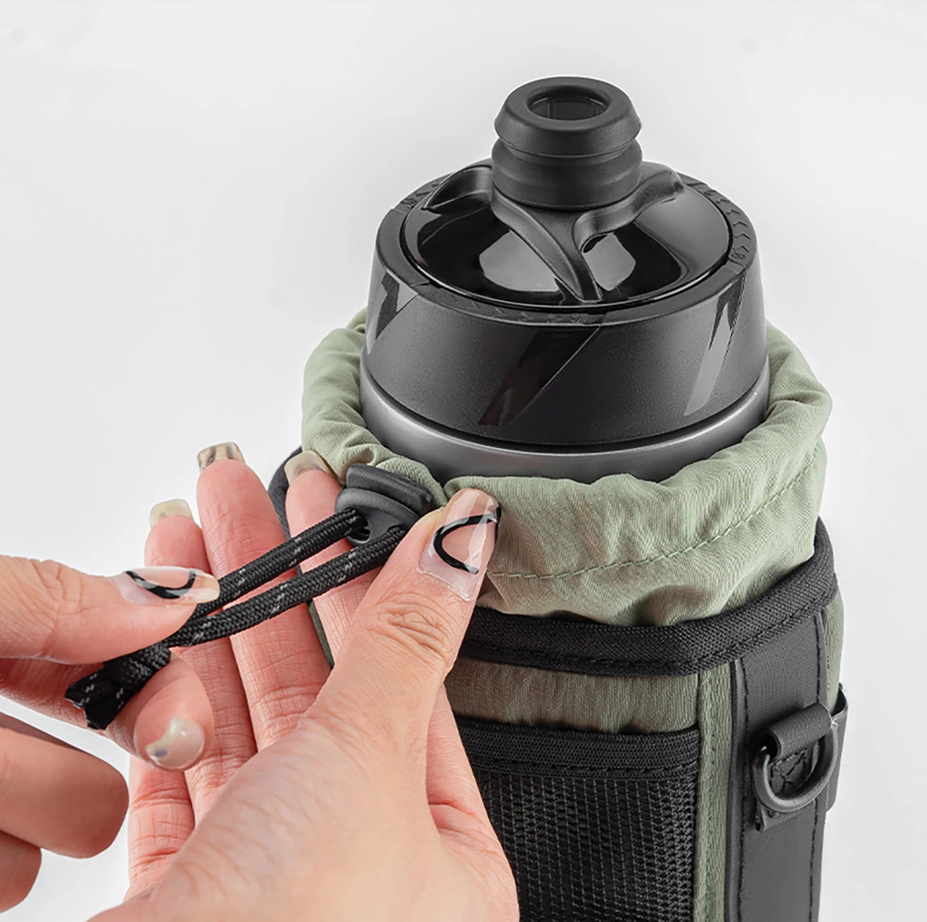 Çantë shishe Rockbros 3011006501 me rrip supi, 1L, e gjelbër