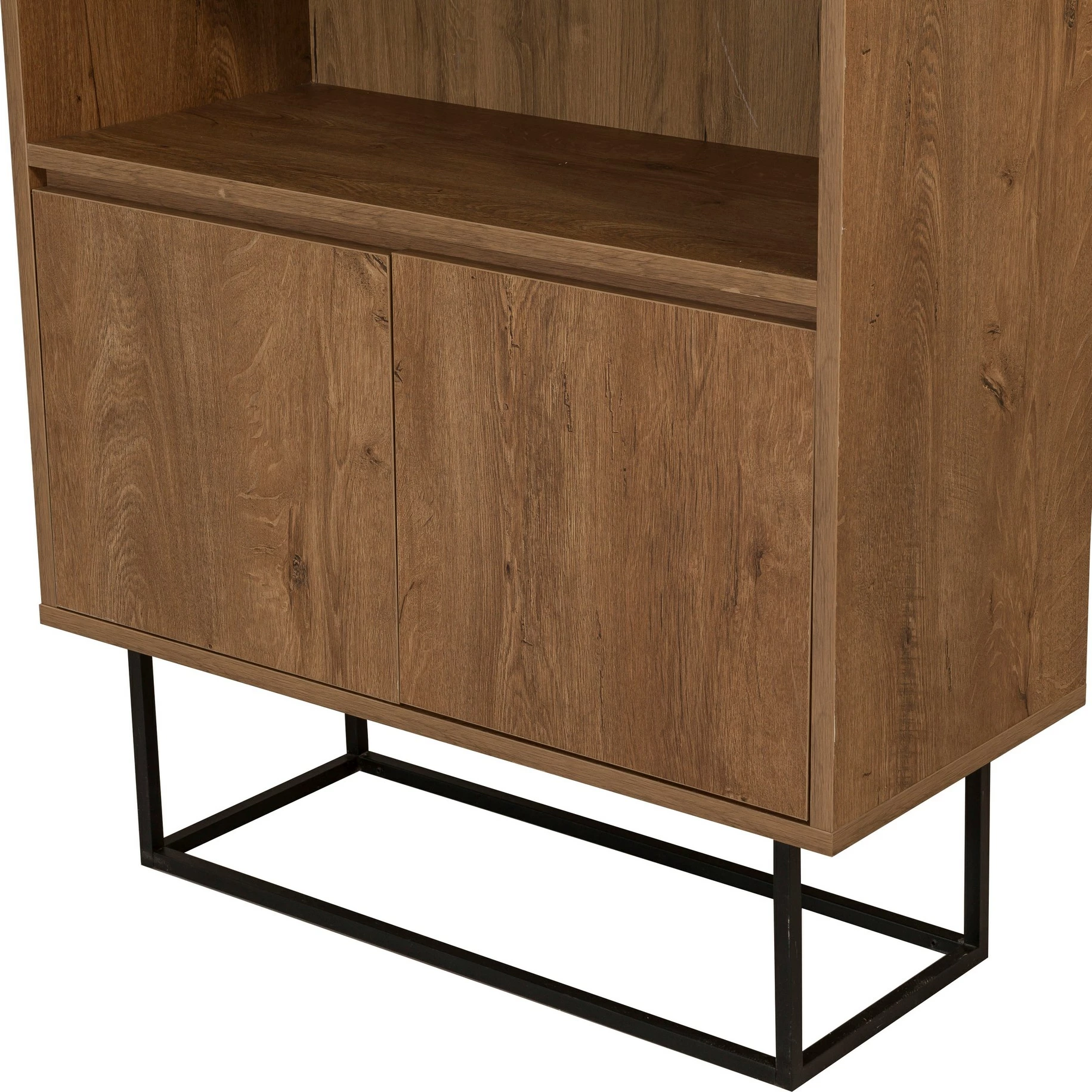 Set mobiljesh për dhomë dite, Skye Decor, Laxus Takım 25, ngjyrë arre dhe e zezë