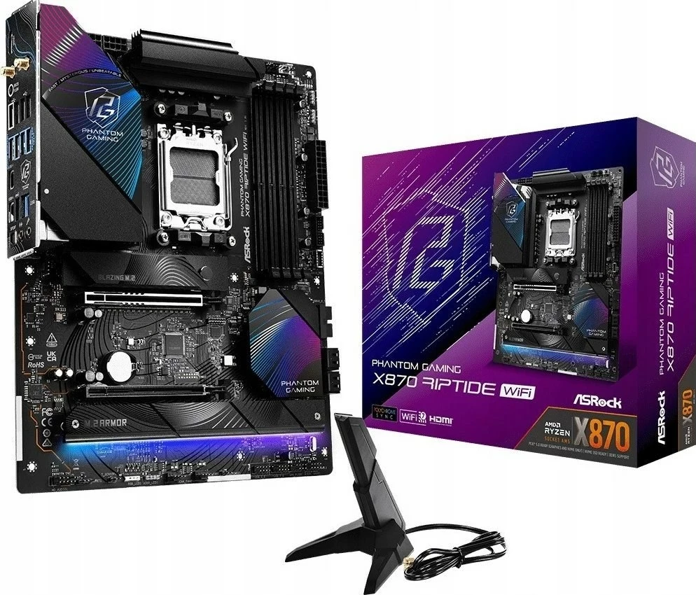 Pllakë amë ASRock X870 Riptide WiFi, Socket AM5, ATX