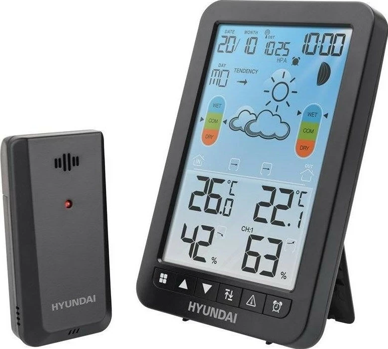 Stacion moti Hyundai HY-WS2420, ekran i ndriçuar, sensor wireless, zi