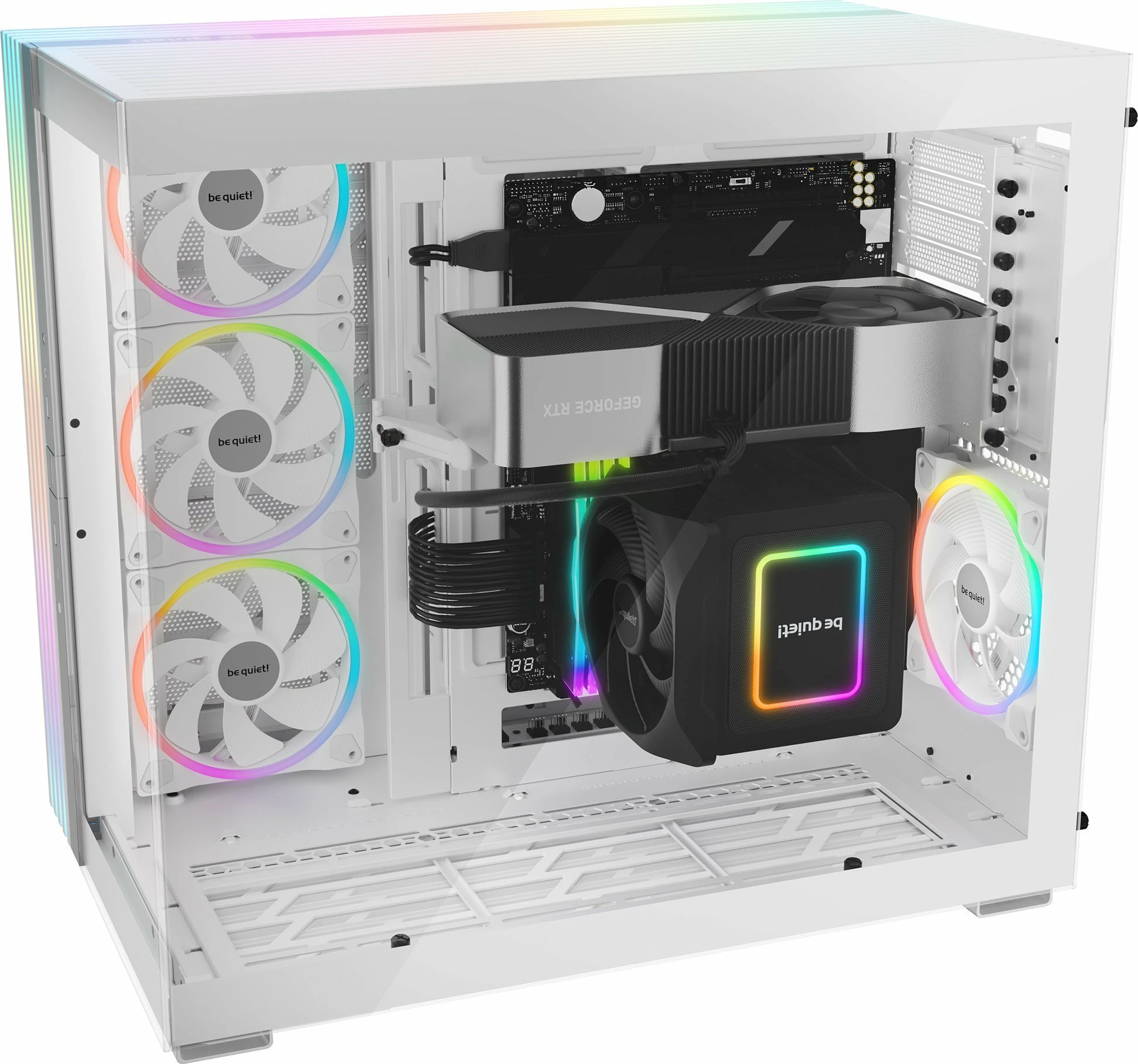 Kasë be quiet! Light Base 900 DX ARGB (BGW70), Midi Tower ATX/eATX/XL-ATX, panoramic me xham, pa ventilatorë, e bardhë