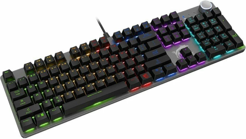 Tastierë mekanike MSI Forge GK320 (S11-04CE203-HH9), Red Switch, 100% US layout, RGB, USB me kabllo 1.6 m, e zezë