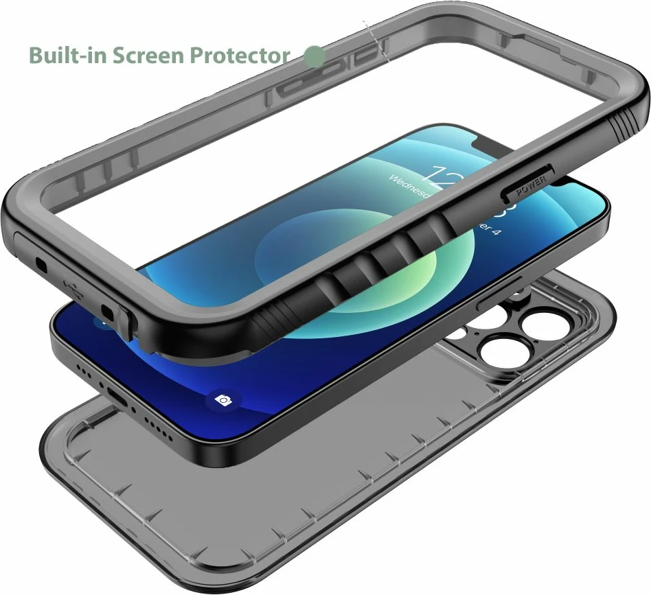 Mbështjellës Tech-Protect ShellBox IP68 për iPhone 13, i zi