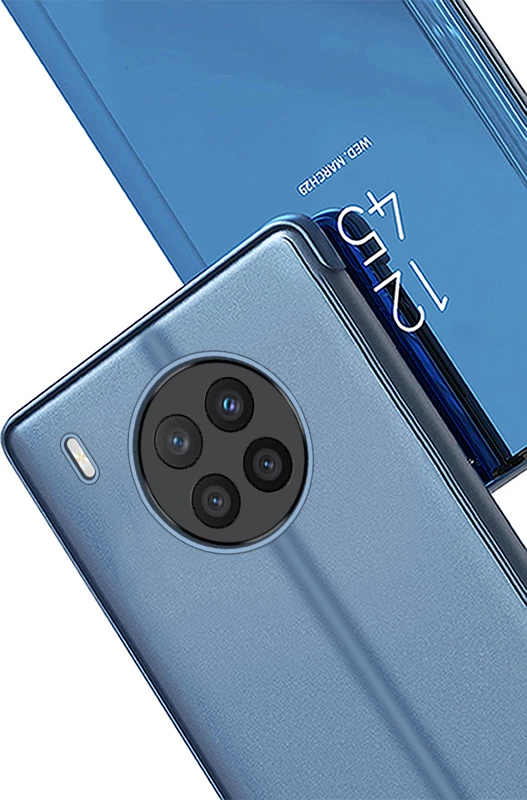 Mbështjellës Hurtel Clear View Case për Huawei nova 8i, me kapak, e zezë