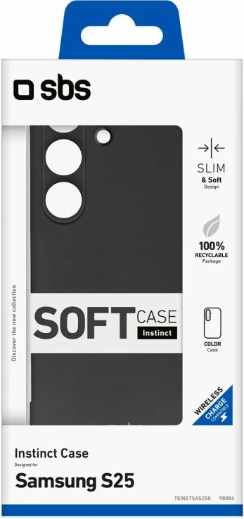 Kapak telefoni SBS Instinct për Samsung Galaxy S25, i zi